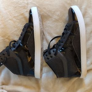 Pastry Brand- "Glam Pie" style, patent leather hightop sneakers